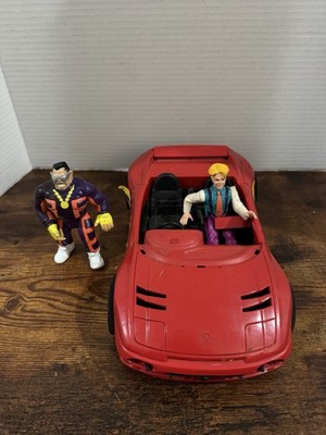 RARE 1991 Hasbro James Bond JR. Sports Car + 2 Action Figures Lot