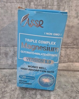 ASSR Triple Magnesium Complex Glycinate Malate Citrate 120 Capsules Exp 04/2027