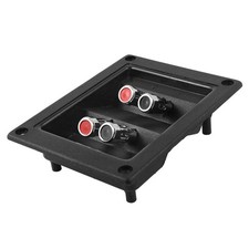 Black Shell Speaker Box Push Spring Type Binding Post 4 Terminals