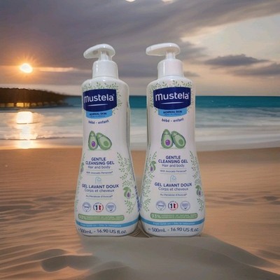 Mustela Baby Gentle Cleansing Gel Hair & Body with Pump 16.9oz Lot Of (2) 3/27+