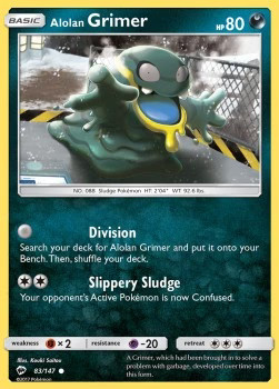 Pokémon Alolan Grimer BUS-83 Common Englisch Excellent Reverse Holo