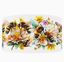 1.5" 1 yard Garden Bee Honey daisy Grosgrain Ribbon 1291349 YARDAGE DISCOUNTS