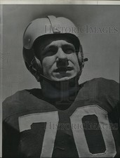 1953 Press Photo New Roger Zatkoff, University of Michigan football linebacker