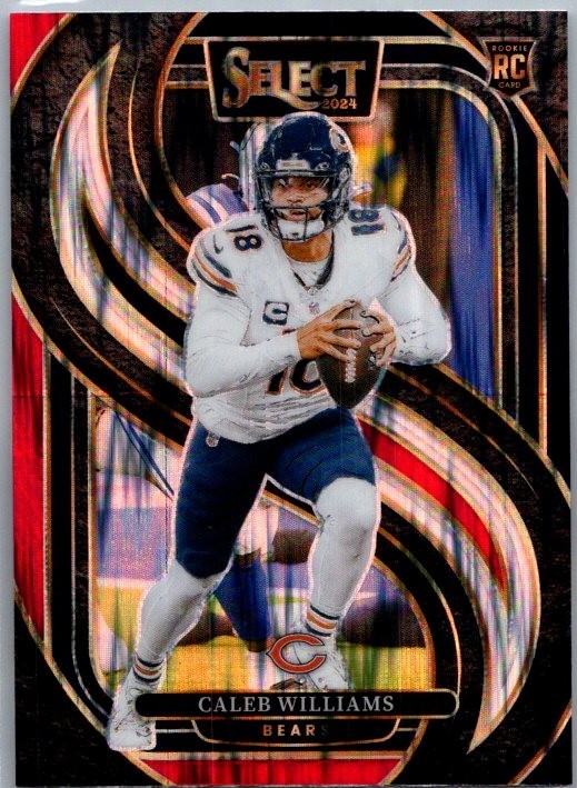 2024 Select Premier Level Caleb Williams #114 Black & Red Shock Prizm (RC)
