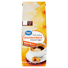 Great Value Breakfast Blend, 100% Arabica, Medium Roast, Ground Coffee, 12 oz 7.93 per pound