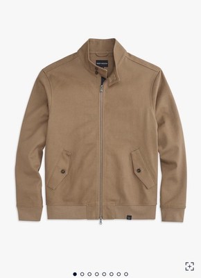 New Mack Weldon Twill Harrington Jacket Shroom Tan Large NWT $200 Retail Limited