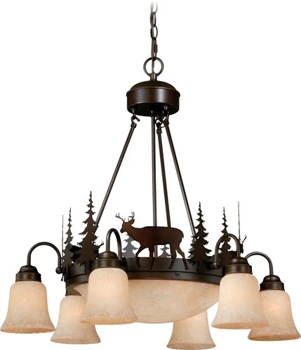 Vaxcel Lighting CH55406BBZ Bryce 9 Light 28-1/2"W Chandelier - Bronze - Picture 1 of 9