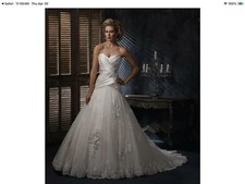 Maggie Sottero Haute Couture Strapless Wedding Ballgown Isadora J1364 Size 14