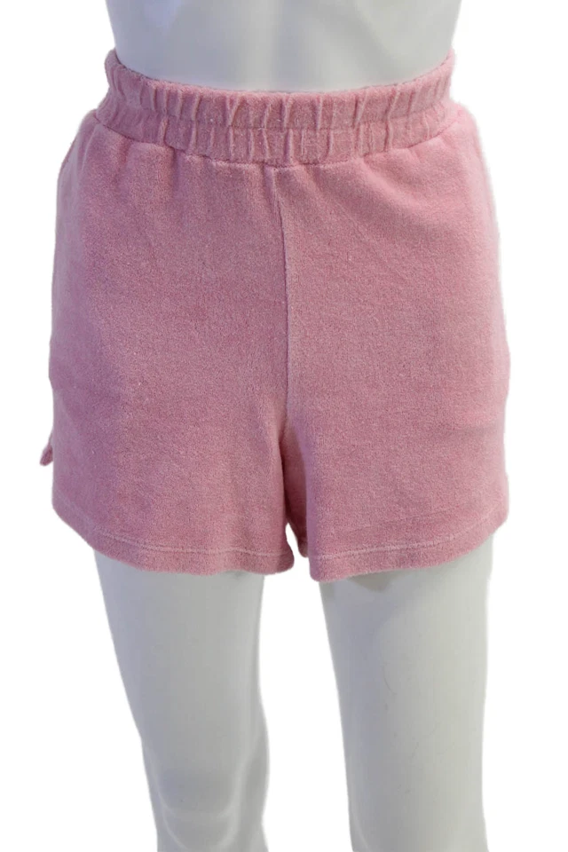 Mameluco Monrow Mujer Rosa Manga Corta Cuello Redondo Mezcla Algodón Talla M Foto 4 de 4