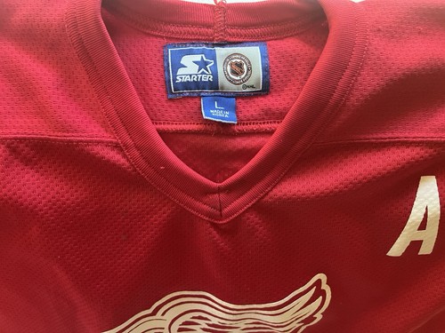 đź’™Vintage 90s Starter Detroit Red Wings Sergei Fedorov NHL Jersey Youth Size L - Picture 8 of 10