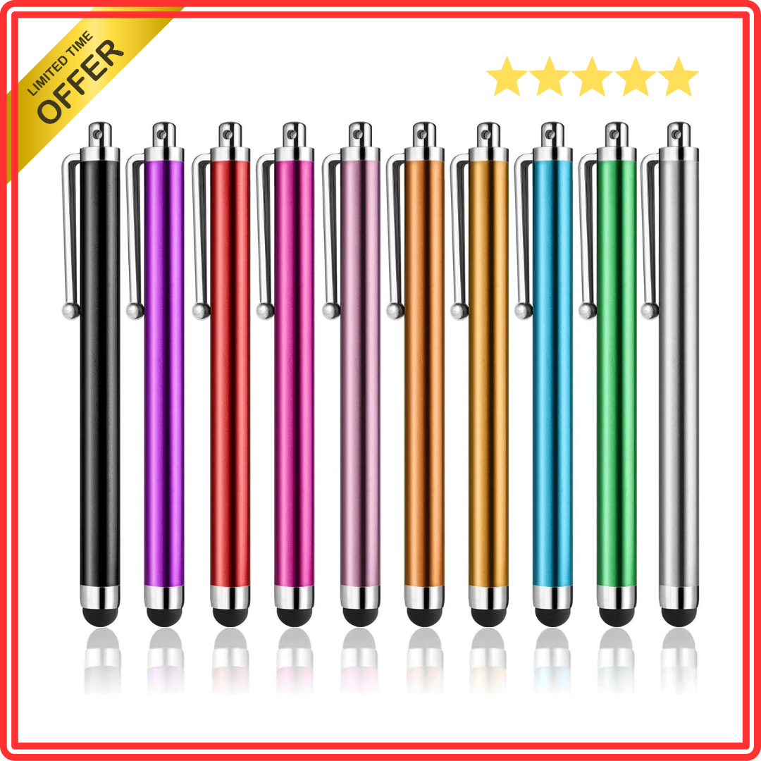 AGREJO 10-Pack High Precision Stylus Pens for Touch Screens Universal Compatible-image