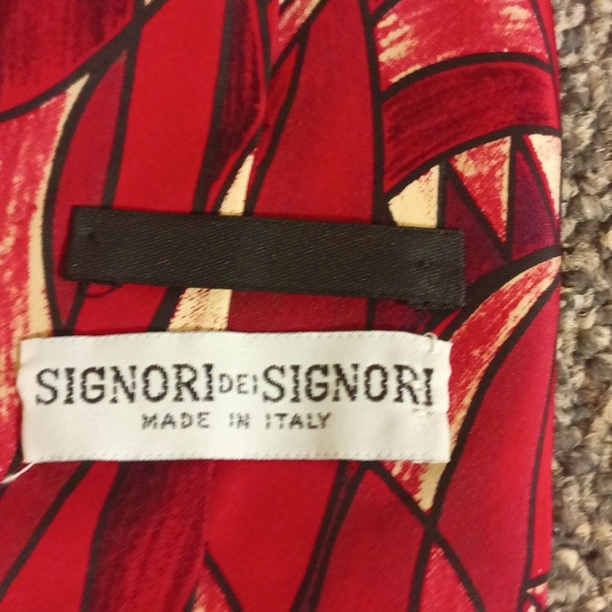 Signori Dei Signori Red vintage Silk Tie Made In Italy View 4