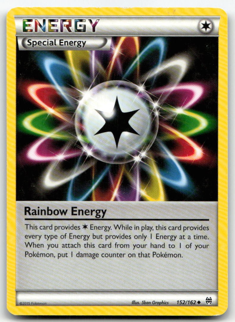 Rainbow Energy 152/162 Uncommon BREAKthrough Pokemon Moderately Played