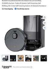 A Bcdroid A10 Ultra 2026 Robot Vacuum Cleaner with Mop 4000Pa Smart Navigation