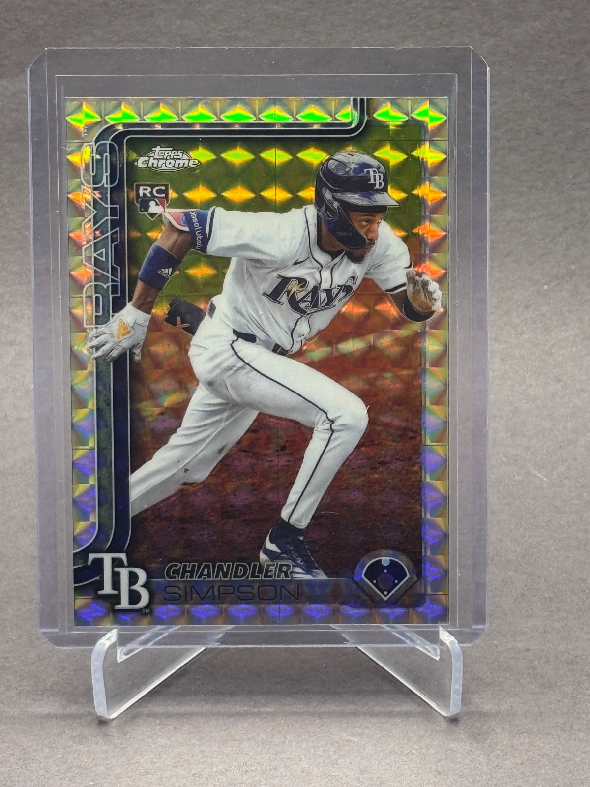 2025 Topps Chrome Update Chandler Simpson RC Geometric Refractor #USC179 Rays