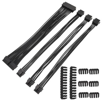Durable Computer Power Mainboard 24Pin Graphics Card 8pin CPU 8 Pin Cable Set