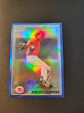 2010 Bowman Chrome - Prospects Aroldis Chapman #BCP199 Blue Refractor /150 (RC)
