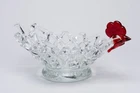RARE Vintage Murano Style Hand Blown Art Glass Chicken/Rooster Bowl
