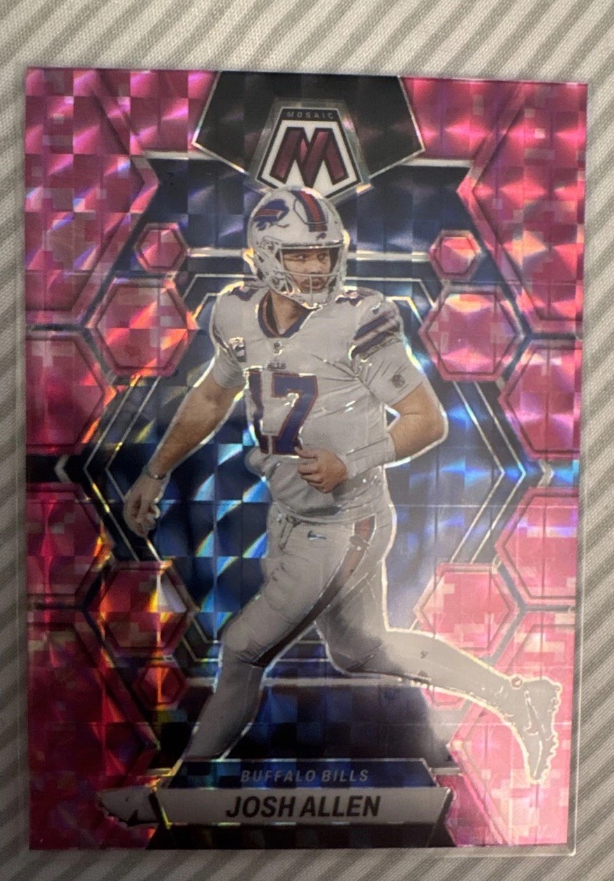 2023 Panini Mosaic - Josh Allen #21 Camo Pink Mosaic Prizm