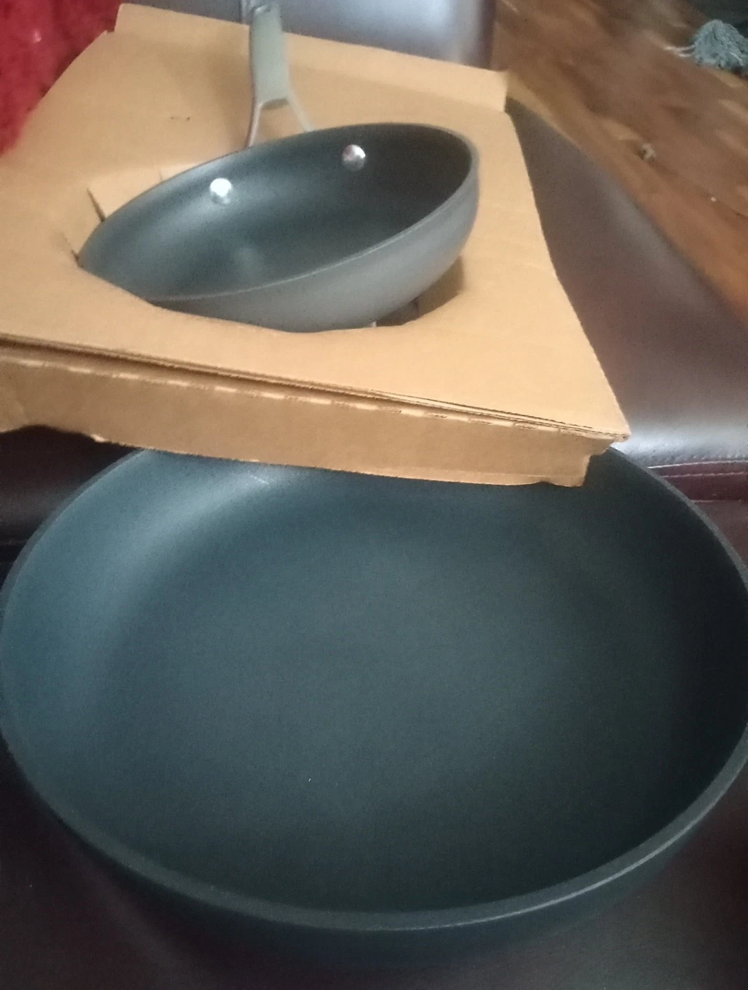 New CALPHALON 8" and 10" Premier Hard Mineral Nonstick Fry Pan Set Professional