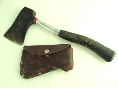 Hatchet True Temper Jet Rocket BBA With Leather Sheath Cover Scout Camping TT