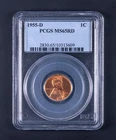 1955-D Lincoln Memorial Small Cent Copper PCGS MS65 RD WB565