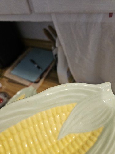 Vintage Ear of Corn on the Cob Serving Dishes Plates Holders Ceramic Set of 8 - Picture 6 of 12
