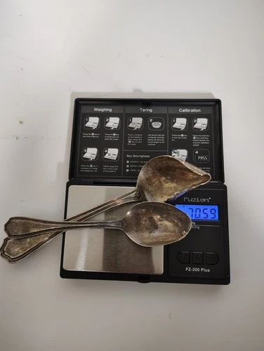 .925 Sterling Reed & Barton Antique Spoons for Scrap 70 Grams Damaged Condition