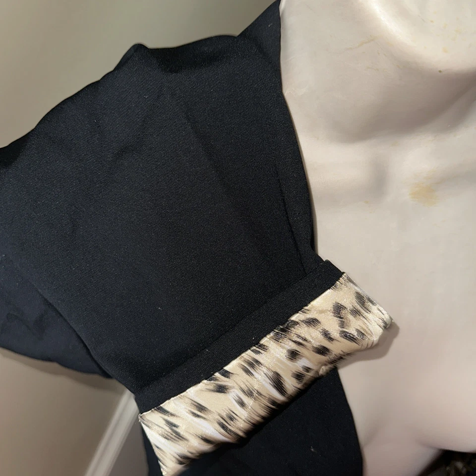 Exclusivo abrigo deportivo forrado de leopardo negro SPIEGEL 14 CARIDAD❤️348 Foto 4 de 4