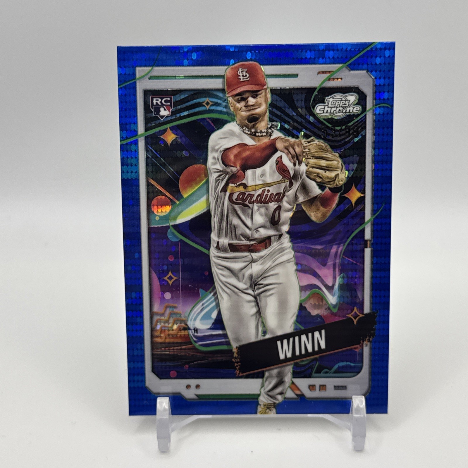 2024 Topps Cosmic Chrome - Masyn Winn #90 Blue Moon Refractor /99 (RC)