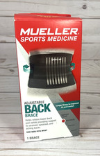 Mueller Sports Medicine Adjustable Back Brace One Size Black Maximum Support