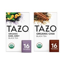Tea Bags, Regenerative: Chai Organic Black Tea, Organic Earl Grey 16CT 1ea