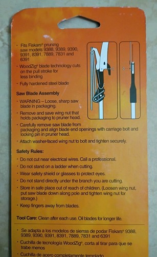 Fiskars 7933 Ersatz 16" Hochentaster Sägeblatt für 9388 9389 9390 9391 8391 7889 - Bild 4 von 5