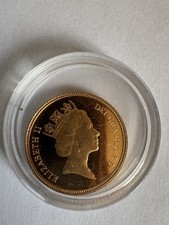 2000 Proof Gold Half Sovereign 22ct Queen Elizabeth II Millennium 2000 UK Coin