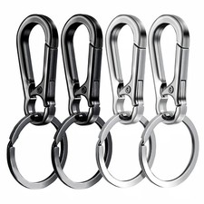 4 Pcs Metal Carabiner Clip Keychain Key Ring Hook Holder For Keys Uk.