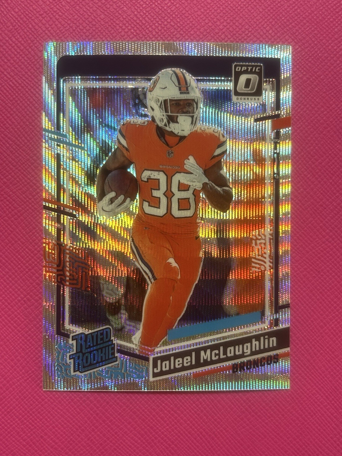 2023 Panini Donruss Optic Wave Prizm /300 Jaleel McLaughlin #232 Rookie RC