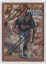 1996 Topps Finest Refractor David Wells #252 0h1