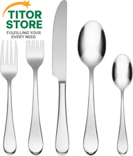 45-Piece Flatware Set, Service for 8, Silver