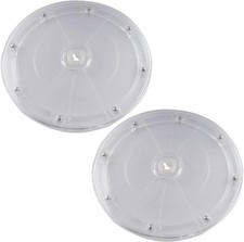 2 Pack 7 Inch Lazy Susan Turntable Organizer 360 Degree Rotating  Swivels Round