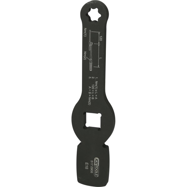 "Ks-Tools 517.0908 3/4\" Schlag-Tx-E-SchlüSsel Mit 2 SchlagfläChen E18"-image