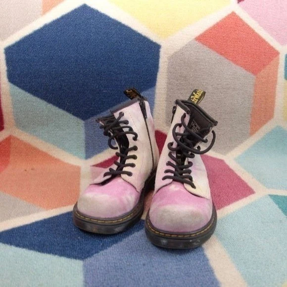 Dr. Martens Niñas Tie Dye Gamuza Botas Talla 2 Foto 2 de 4