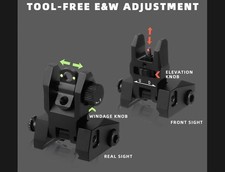 Rapid Transition Fiber Optic Iron Sights Flip Up Iron Sight Front Rear Sights