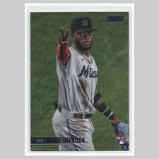 Monte Harrison Rookie #156 2021 Topps Stadium Club Miami Marlins Baseball Card. rookie card picture