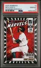 Nick Kurtz 2025 Panini Donruss Diamond Marvels {RC} PSA 10 POP 3.
