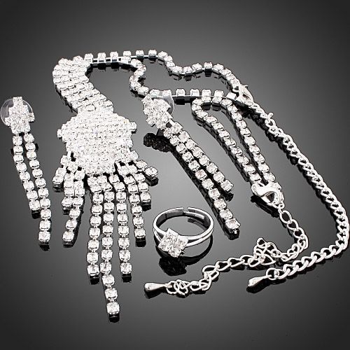 CONJUNTO DE COLLAR,ANILLO,PENDIENTES,PULSERA,PARA FIESTA - Imagen 1 de 1