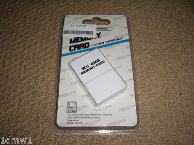 NINTENDO GAMECUBE & WII MEMORY CARD 4 MB 4MB Weiß BRANDNEU! Mem Speichergerät