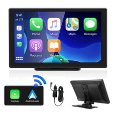 9" Portable Car Stereo Wireless Carplay Android Auto Radio Touchscreen FM/GPS/BT