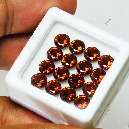 Lot Of 10 Pcs SAPPHIRE Orange Round Cut Natural 5x5 mm Loose Gemstone CERTIFIED - Picture 8 of 16