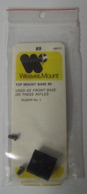 Weaver Base #89 Front Base for Ruger#1