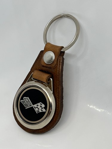 C3 BANDERAS Grabado Llavero Calidad Premium Cuero Marrón - Imagen 2 de 2